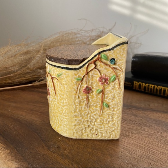 Vintage Wall Mounted Salt Box, Farmhouse Kitchen Decor - Picture 5 of 10